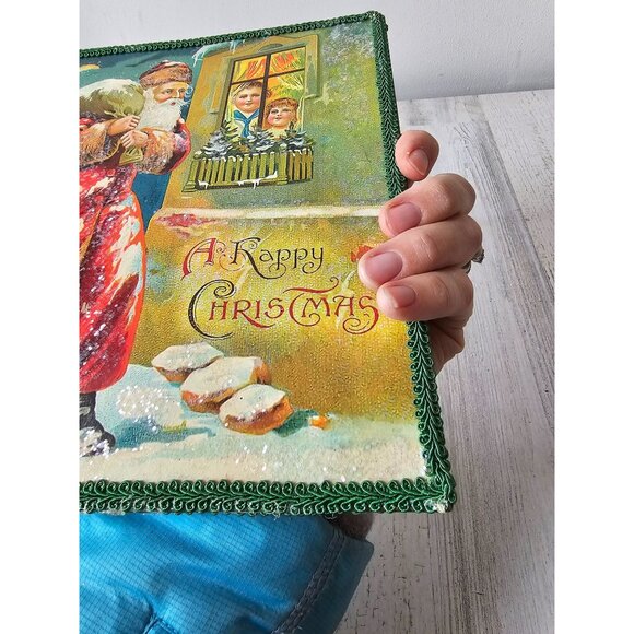 Victoria trading Santa glitter picture decor Xmas hanging children - Picture 8 of 8